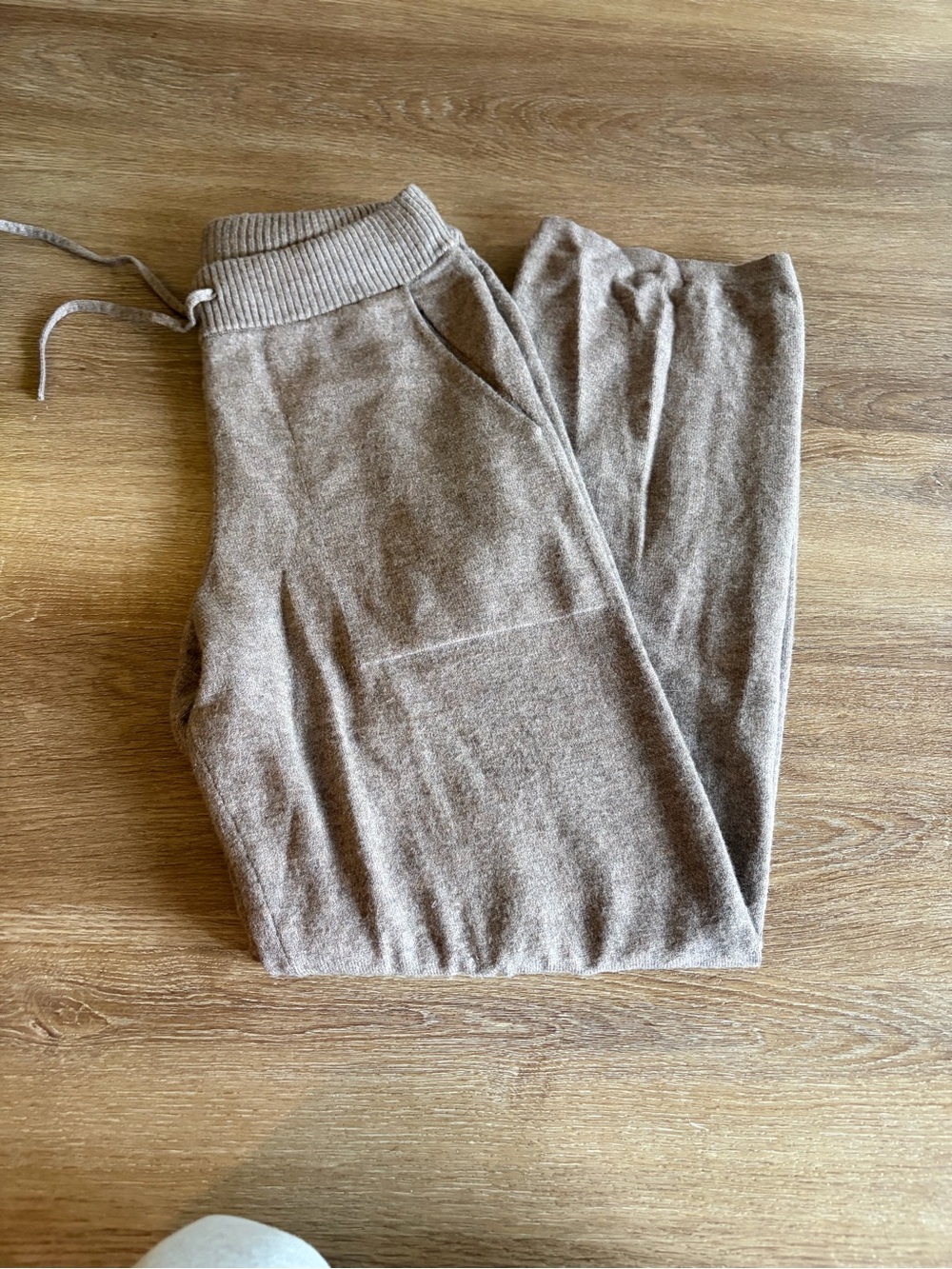 Women’s Taupe Knit Jogger Pants - Casual Comfort - lazypants